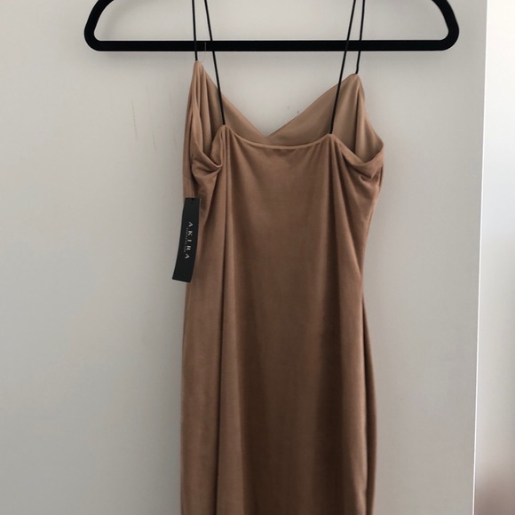 Akira suede camel dress (midi) - Picture 4 of 4